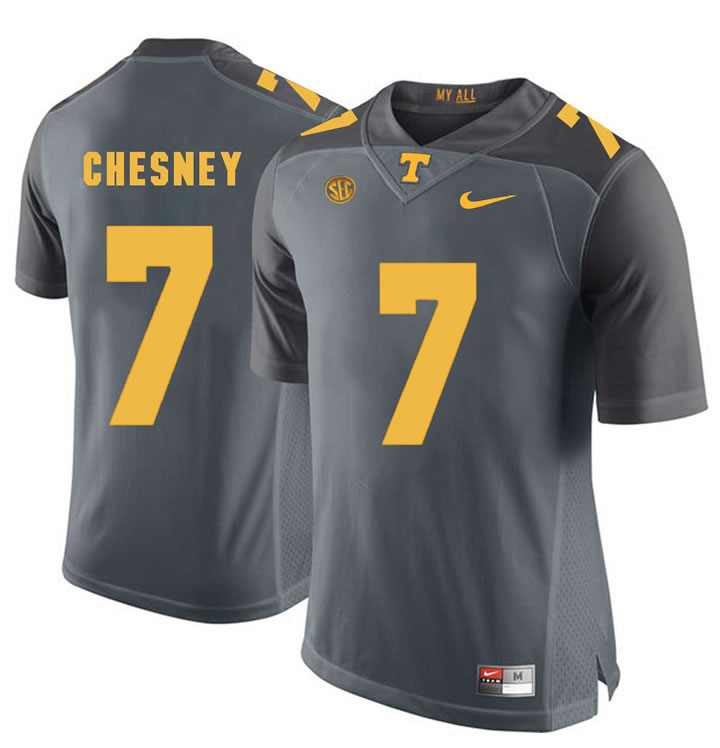 Tennessee Volunteers #7 Kenny Chesney Gray College Football Jersey